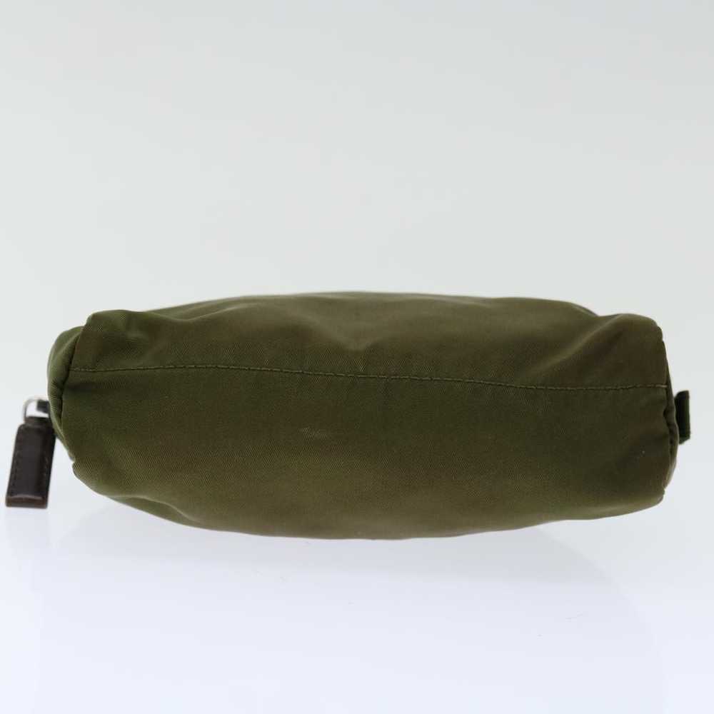 Prada Saffiano Khaki Synthetic Clutch Bag (Pre-Ow… - image 3