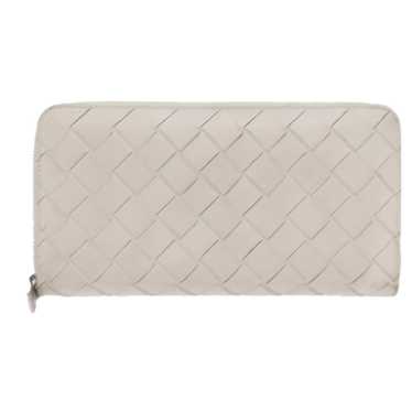 Bottega Veneta Intrecciato White Leather Wallet (… - image 1