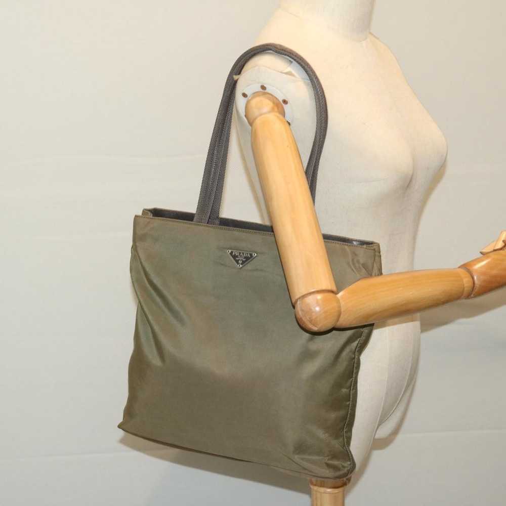 Prada Tessuto Khaki Synthetic Tote Bag (Pre-Owned) - image 8