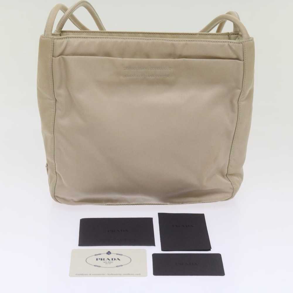 Prada Tessuto Beige Synthetic Handbag (Pre-Owned) - image 9