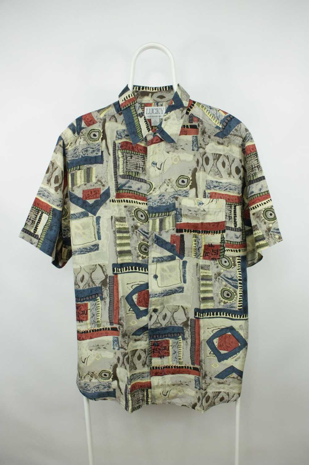 Japanese Brand × Vintage Vintage Lucky Silk Shirt… - image 1