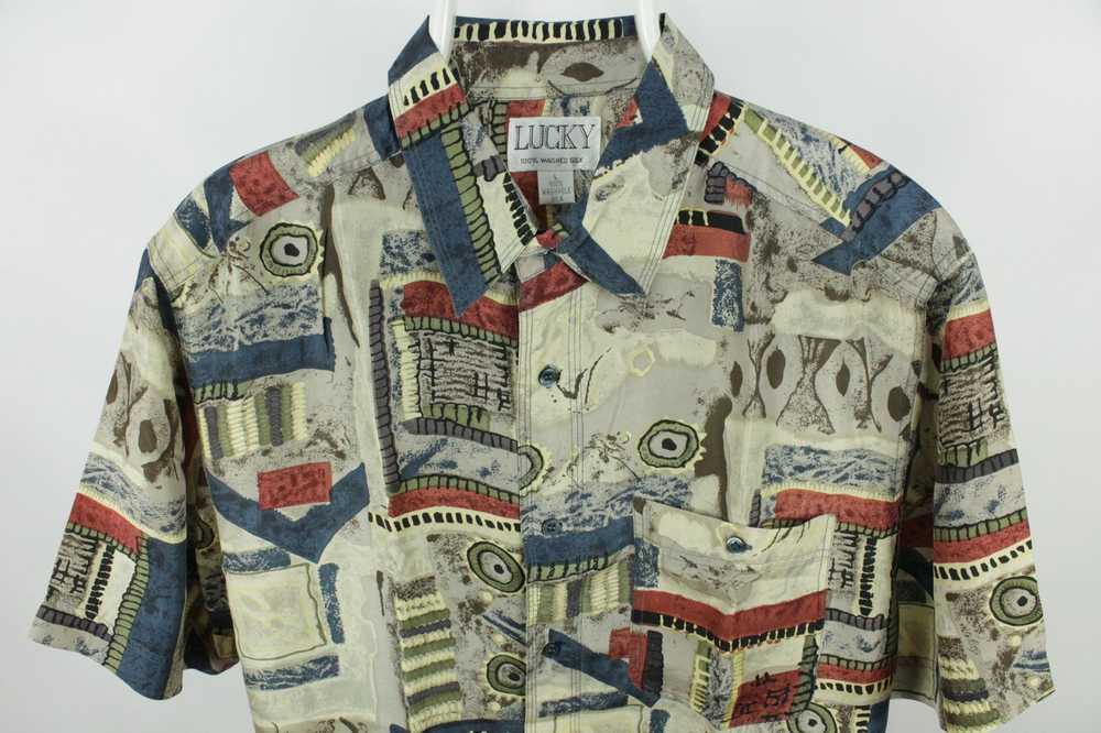 Japanese Brand × Vintage Vintage Lucky Silk Shirt… - image 2