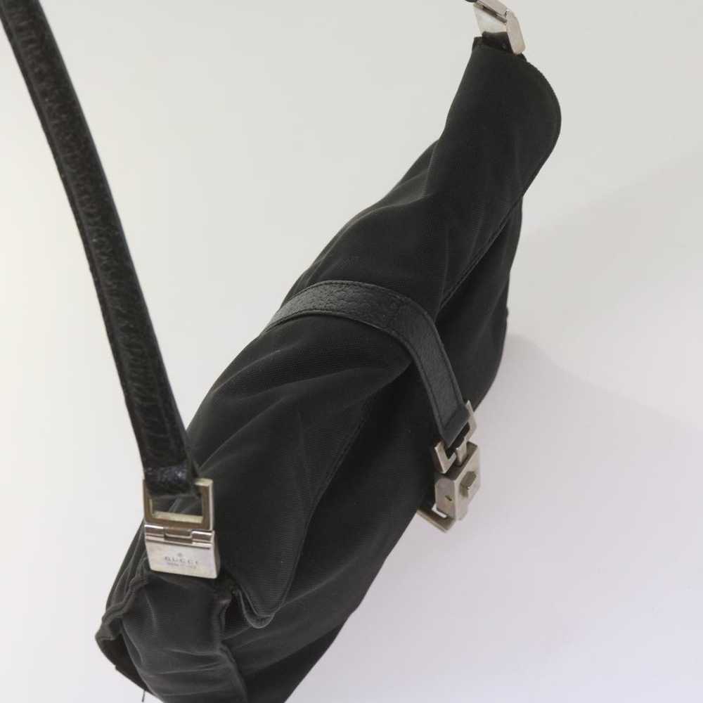 Gucci Jackie Black Canvas Shoulder Bag (Pre-Owned) - image 4