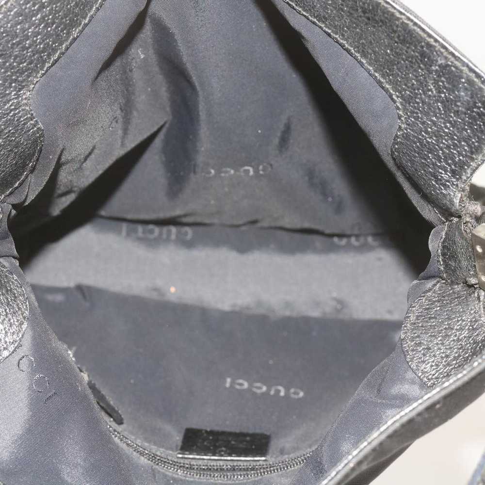 Gucci Jackie Black Canvas Shoulder Bag (Pre-Owned) - image 5