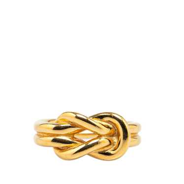 Gold Hermès Gold Plated Atame Scarf Ring