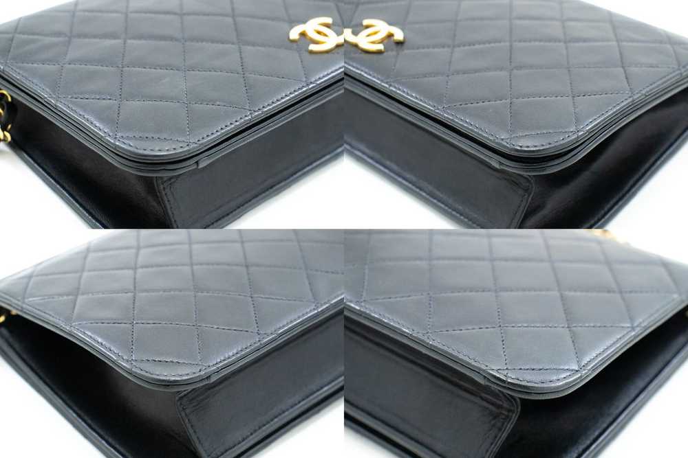 Chanel Full Flap Black Leather Shoulder Bag (Pre-… - image 10