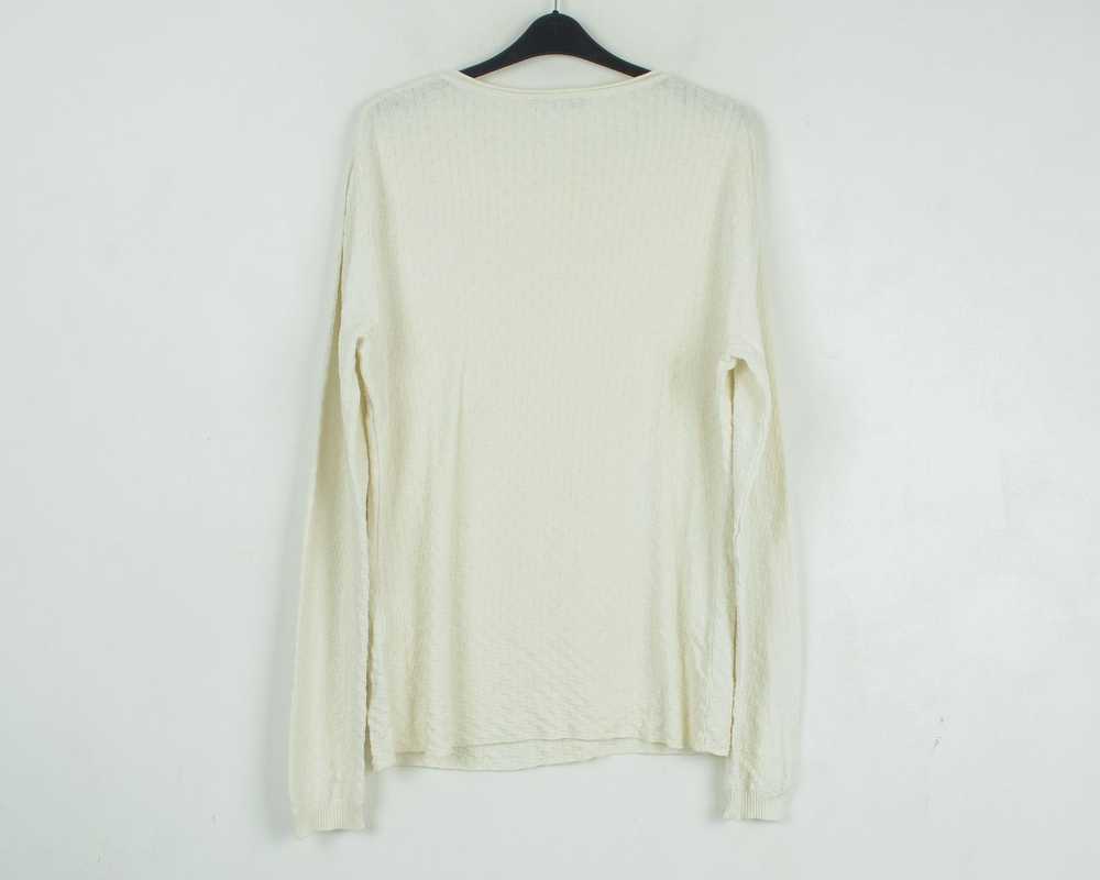 Elvine Knit Sweater XL White Cotton Jumper Pullov… - image 3