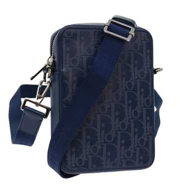 Dior Oblique Navy Canvas Shoulder Bag (Pre-Owned) - image 1