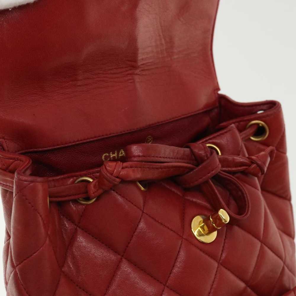 Chanel Duma Red Leather Backpack Bag (Pre-Owned) - image 11