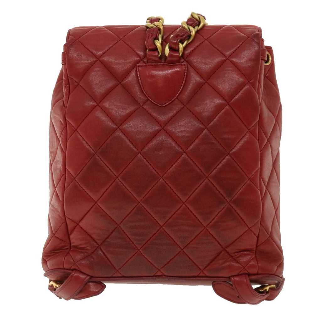 Chanel Duma Red Leather Backpack Bag (Pre-Owned) - image 2