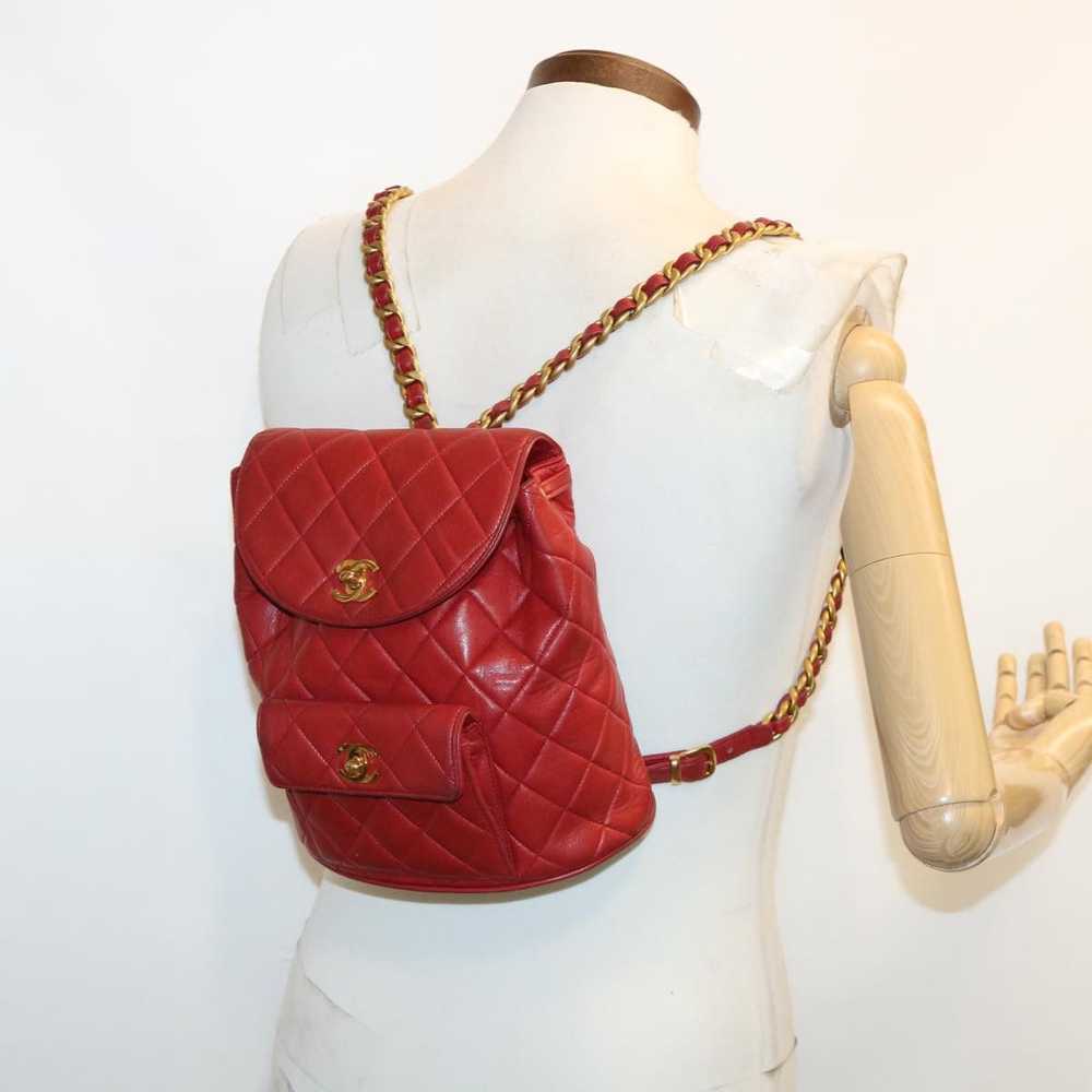 Chanel Duma Red Leather Backpack Bag (Pre-Owned) - image 5