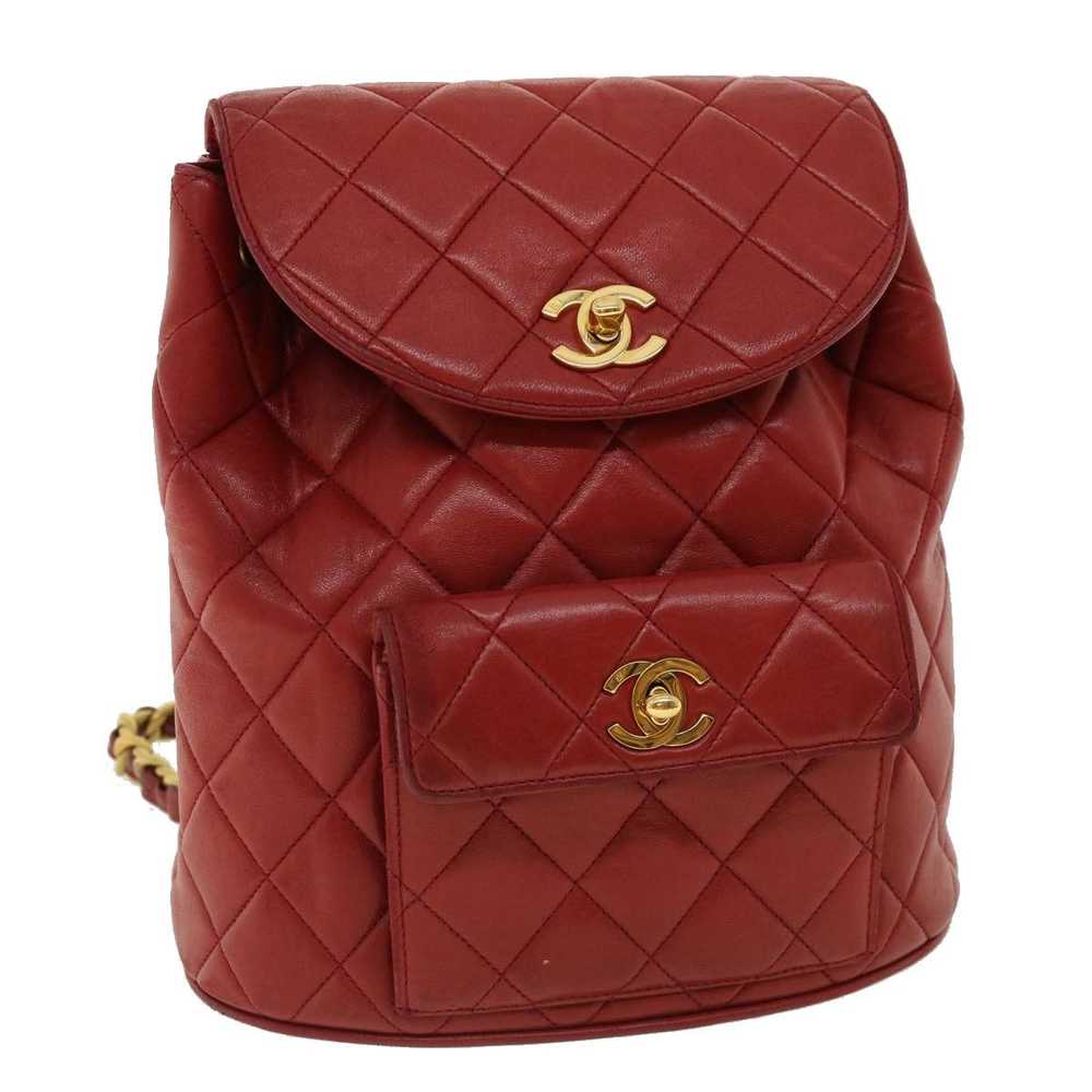 Chanel Duma Red Leather Backpack Bag (Pre-Owned) - image 6