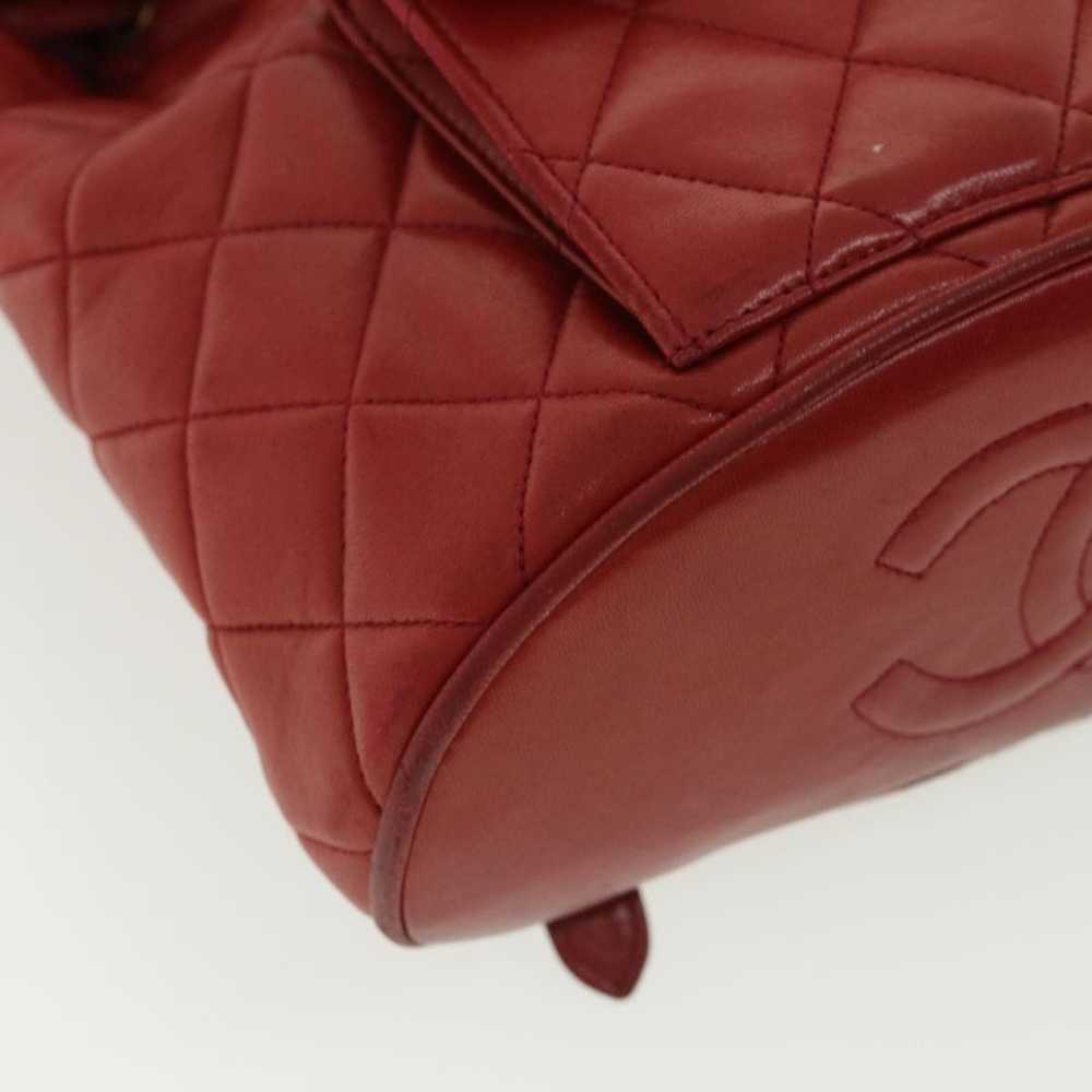 Chanel Duma Red Leather Backpack Bag (Pre-Owned) - image 8