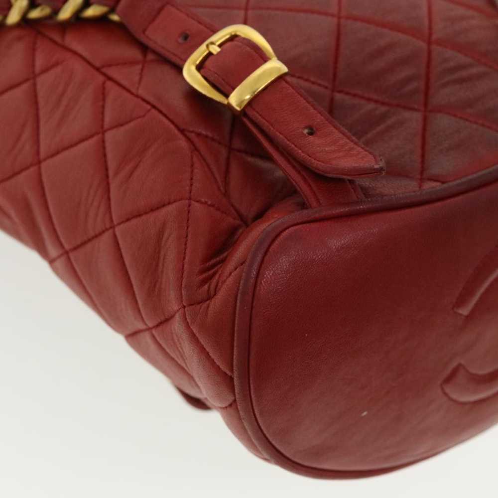 Chanel Duma Red Leather Backpack Bag (Pre-Owned) - image 9