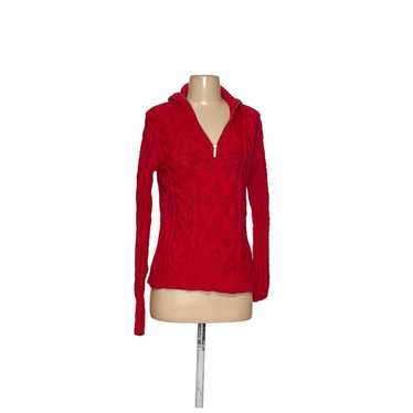 Lauren Ralph Lauren Red Henley Sweater - image 1