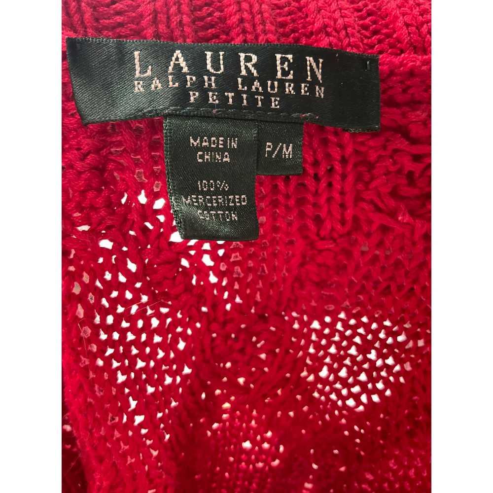 Lauren Ralph Lauren Red Henley Sweater - image 3