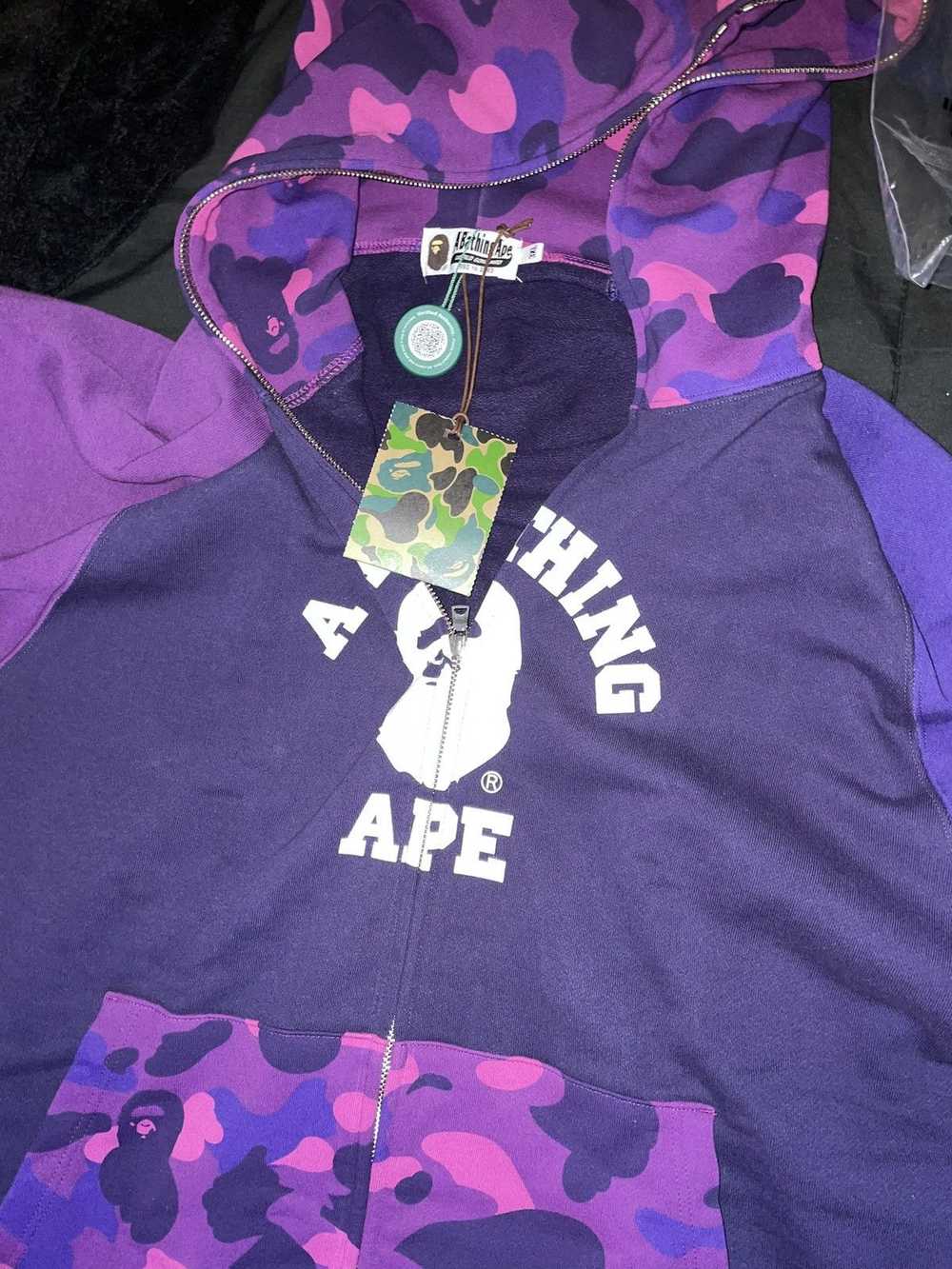 Bape Bape color camo full zip hoodie - image 4