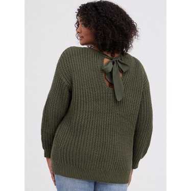 Other Torrid Womens Sweater Sz 0 L 12 Olive Green… - image 1