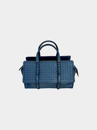 Bottega Veneta 2015 Blue Monaco Intrecciato Bag