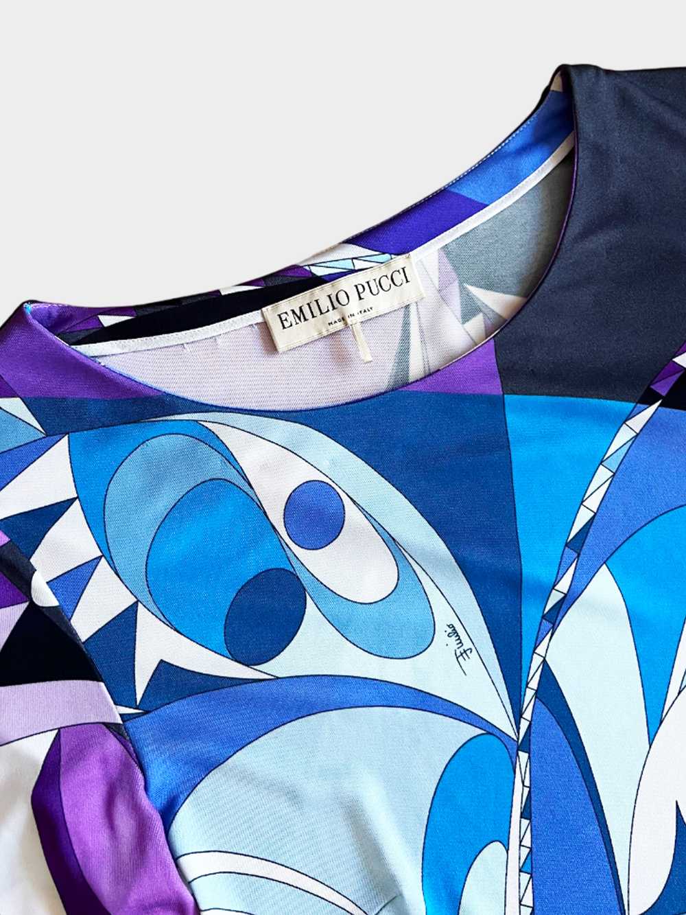 Emilio Pucci 2010s Blue and Purple Abstract and G… - image 2