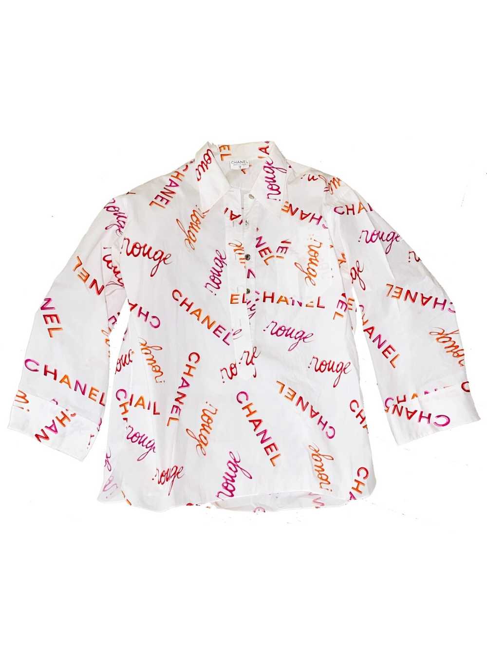 Chanel Rouge 1996 S/S Cotton Shirt - image 1