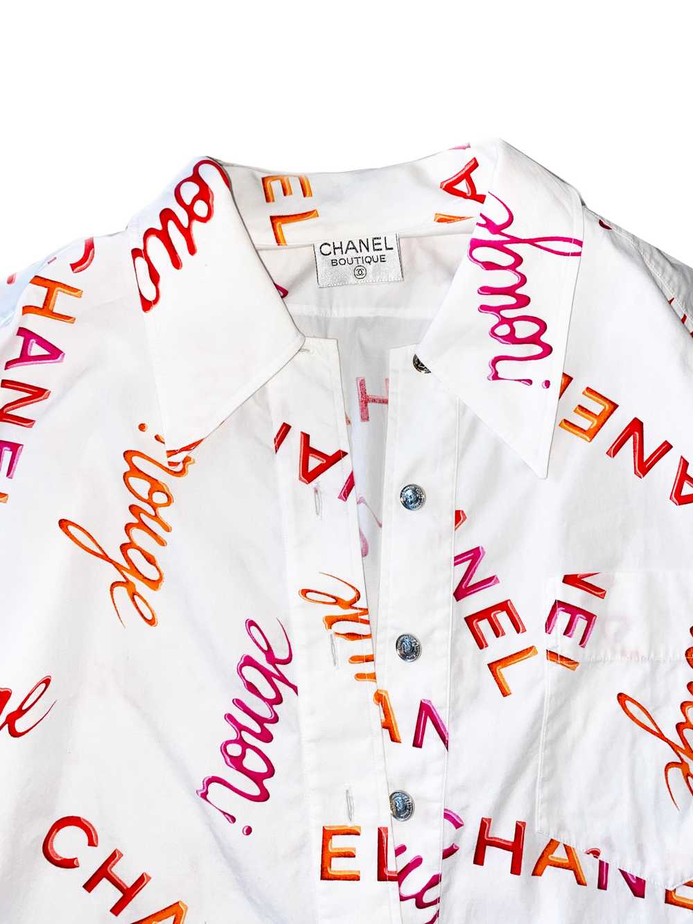 Chanel Rouge 1996 S/S Cotton Shirt - image 2