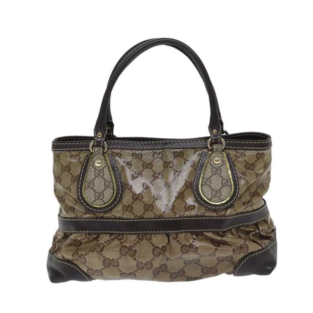 Gucci Gg Crystal Beige Canvas Handbag (Pre-Owned) - image 2