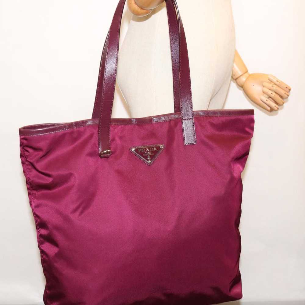 Prada Tessuto Burgundy Synthetic Tote Bag (Pre-Ow… - image 7