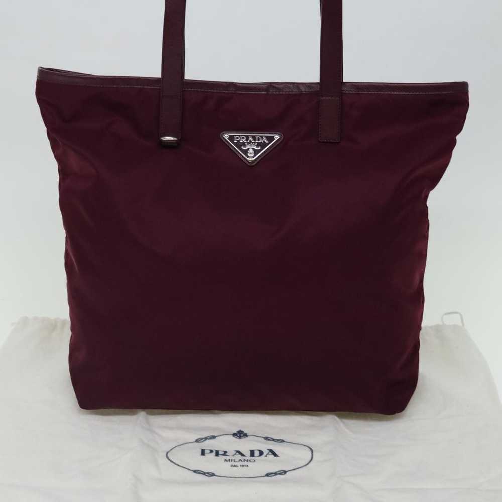 Prada Tessuto Burgundy Synthetic Tote Bag (Pre-Ow… - image 9