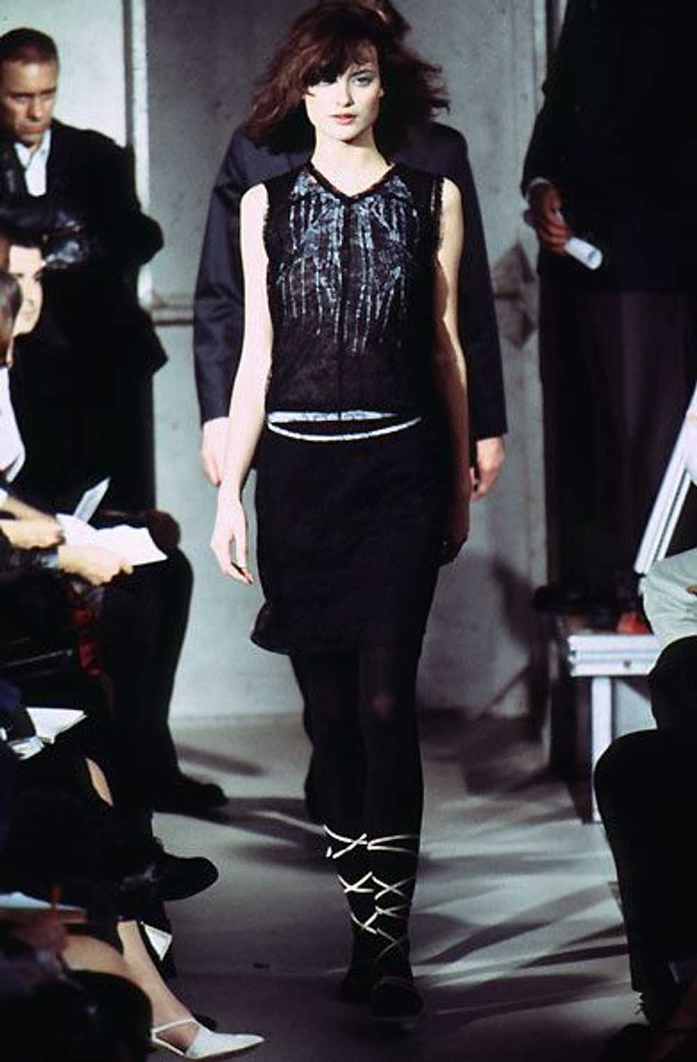 Helmut Lang SS96 Printed Sheer Elbow-Slit Tee - image 6