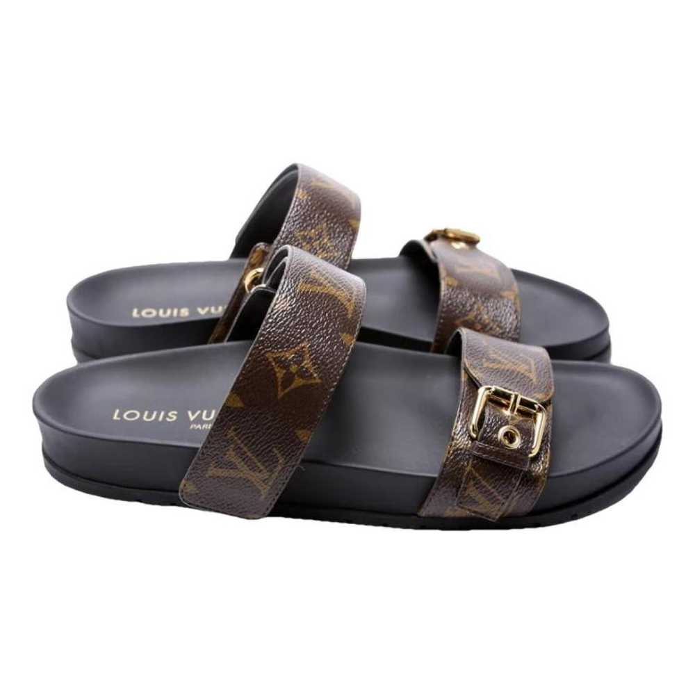 Louis Vuitton Bom Dia leather sandal - image 1