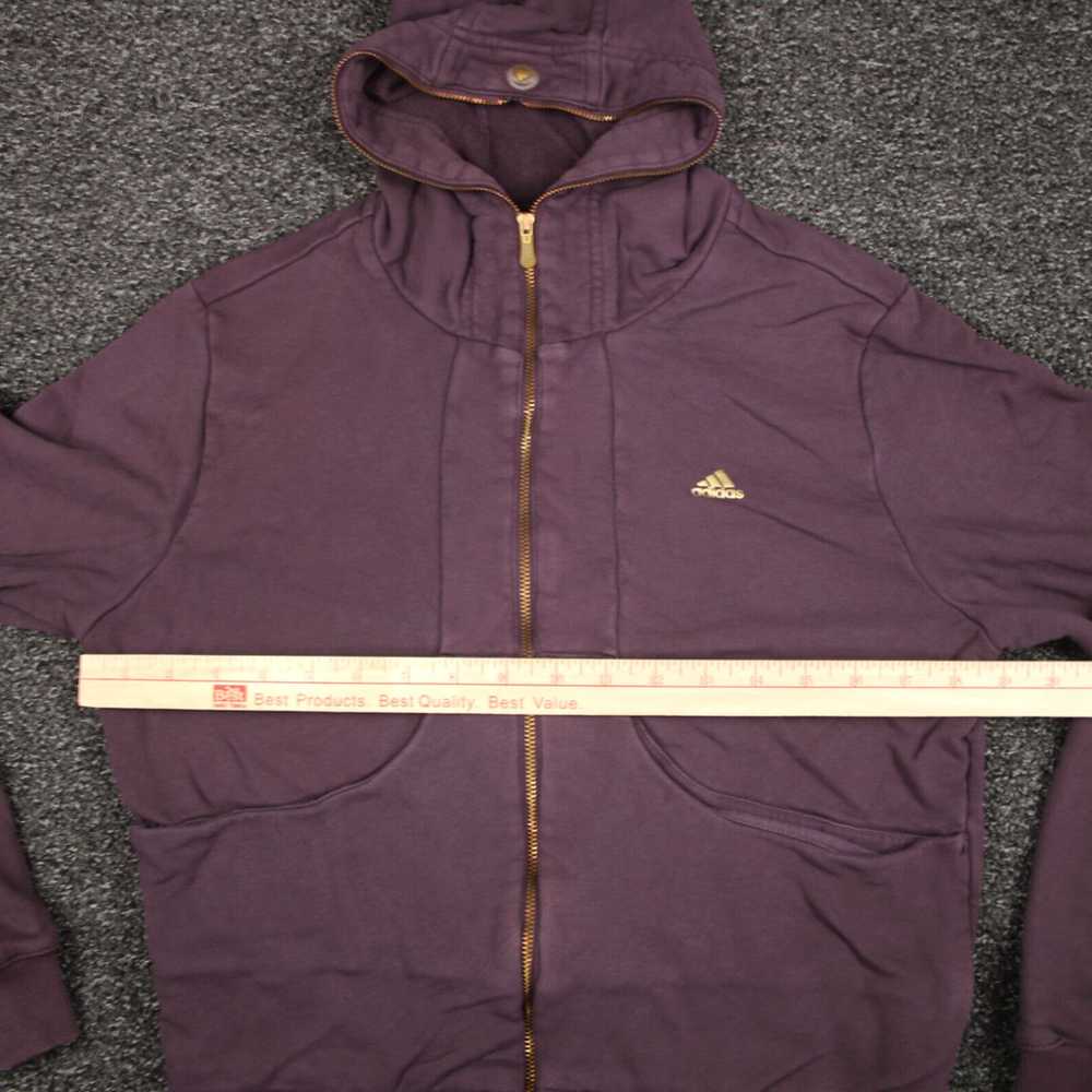 Adidas Purple Full Zip Long Sleeve Hooded Pockets… - image 2