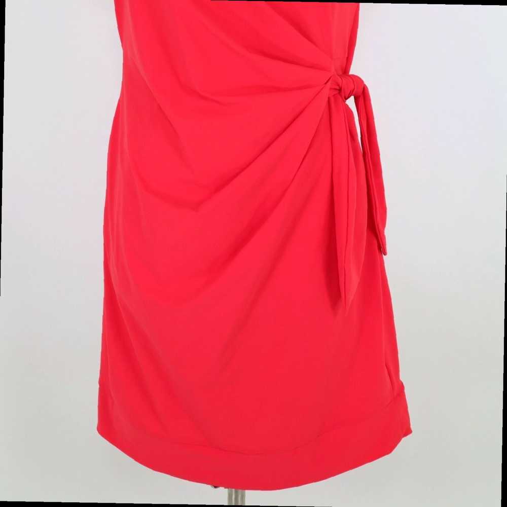 Vintage Coral Red Draped Stretch Jet Jersey Porto… - image 3