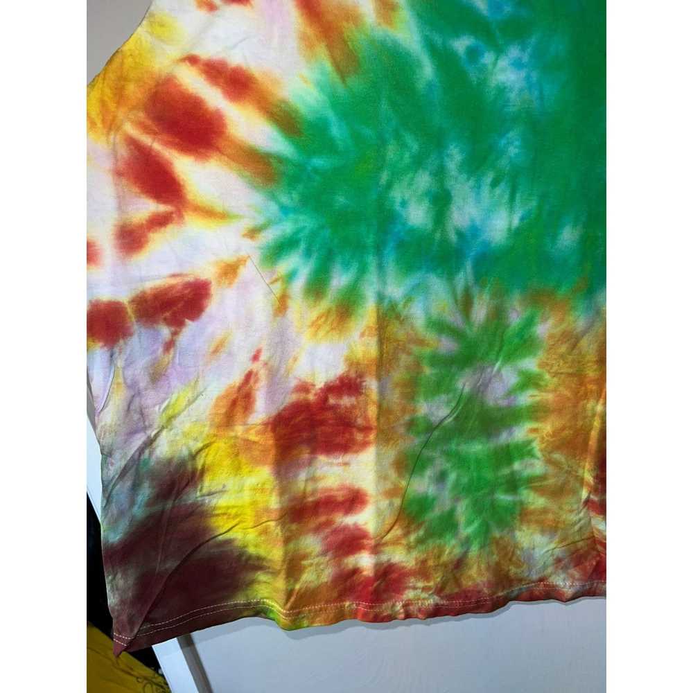 Hanes Y2K Hanes Comfort Soft Red Green Tie Dye Sh… - image 4