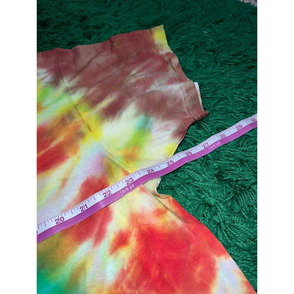 Hanes Y2K Hanes Comfort Soft Red Green Tie Dye Sh… - image 8