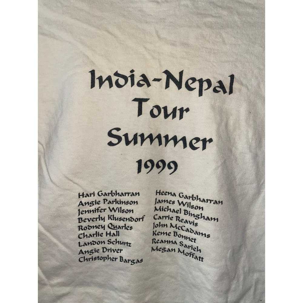 Hanes 1999 Vintage India Nepal Tour Summer White … - image 9