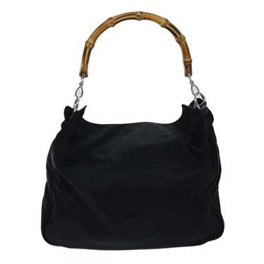 Gucci Bamboo Black Synthetic Handbag (Pre-Owned)