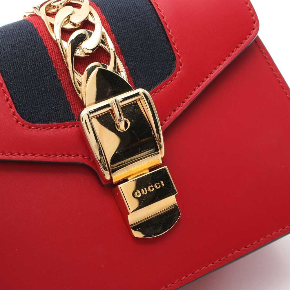 Gucci Gucci Sylvie Sherry Line Handbag Leather Re… - image 6