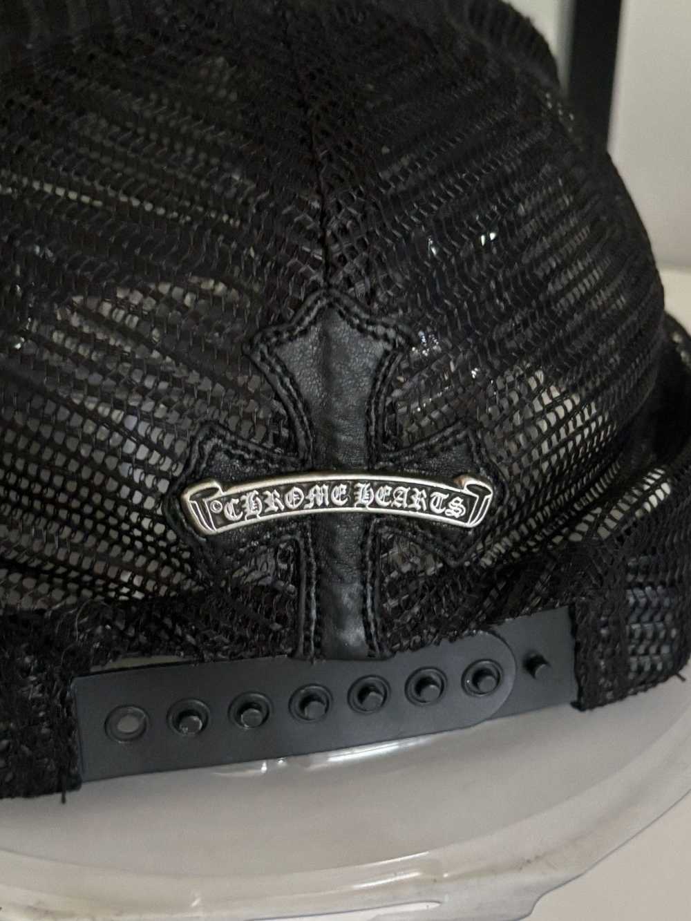 Chrome Hearts LAMB LEATHER FLEUR CROSS PATCH HAT - image 5