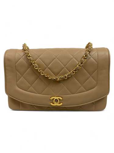 Chanel Diana Vintage Medium Beige Classic Quilted… - image 1