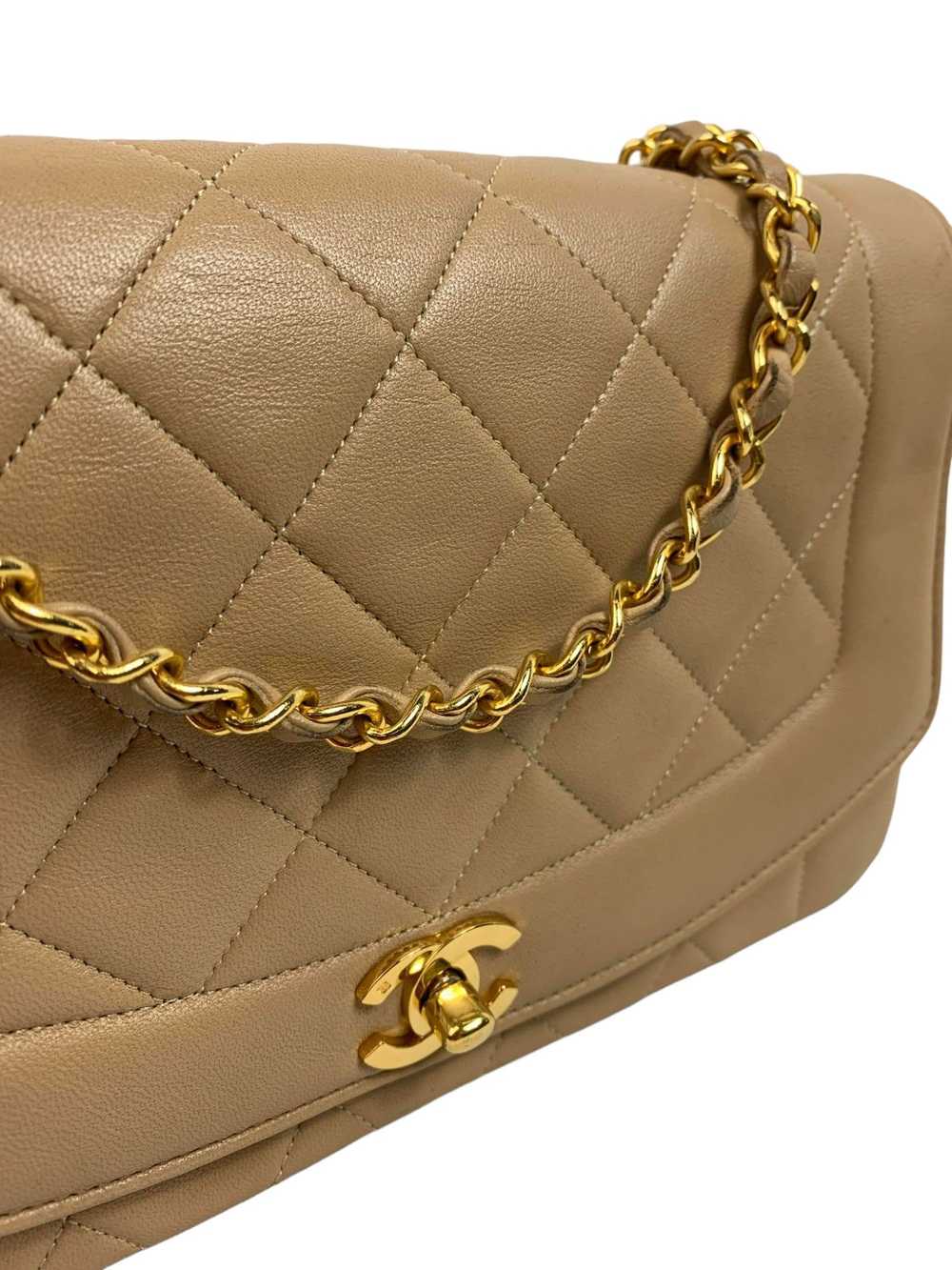 Chanel Diana Vintage Medium Beige Classic Quilted… - image 4