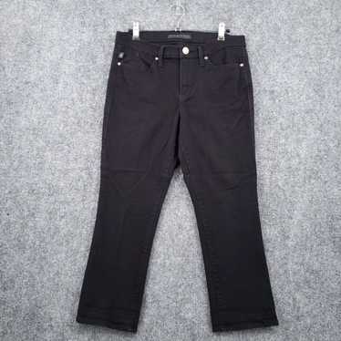 Vintage Womens 8 Mid-RiseDark Wash Black Denim Ke… - image 1