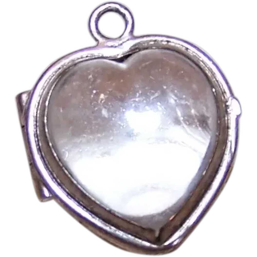 Sterling Silver Pools of Light or Lucite Heart Pi… - image 1