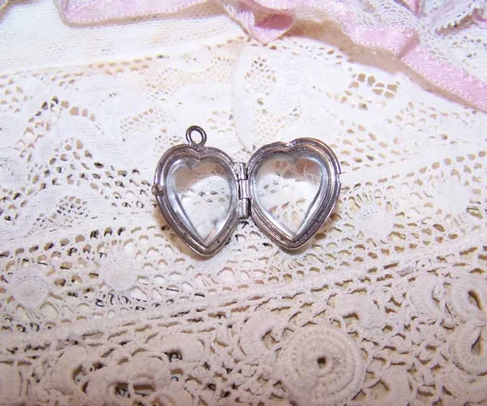 Sterling Silver Pools of Light or Lucite Heart Pi… - image 4