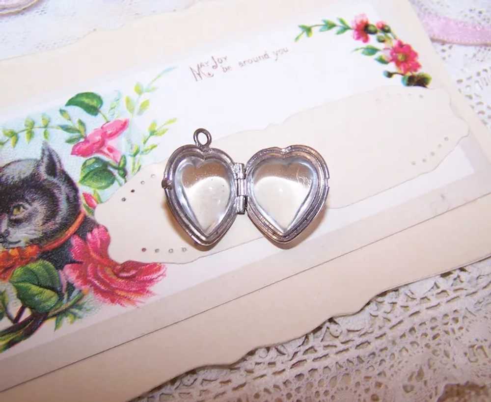 Sterling Silver Pools of Light or Lucite Heart Pi… - image 5