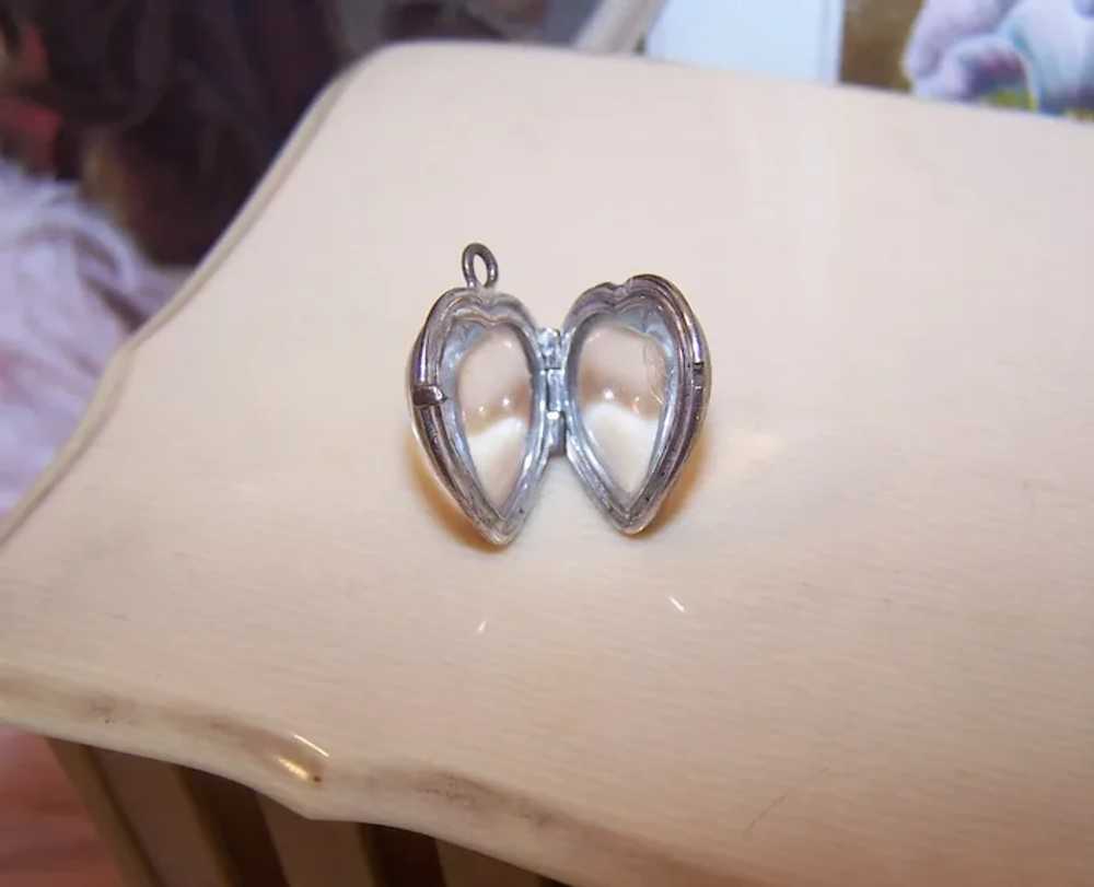 Sterling Silver Pools of Light or Lucite Heart Pi… - image 7