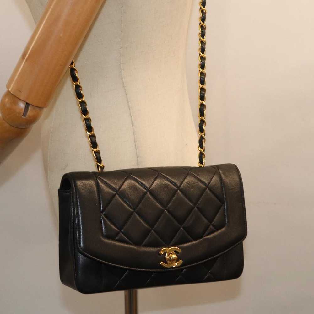 Chanel Diana Black Leather Shoulder Bag (Pre-Owne… - image 6