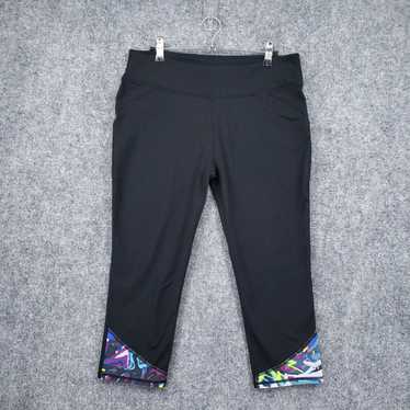 Fabletics Womens Black Stretch Mid Rise Cropped Y… - image 1