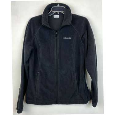 Vintage Womens Full Zip Black Fleece Activewear C… - image 1