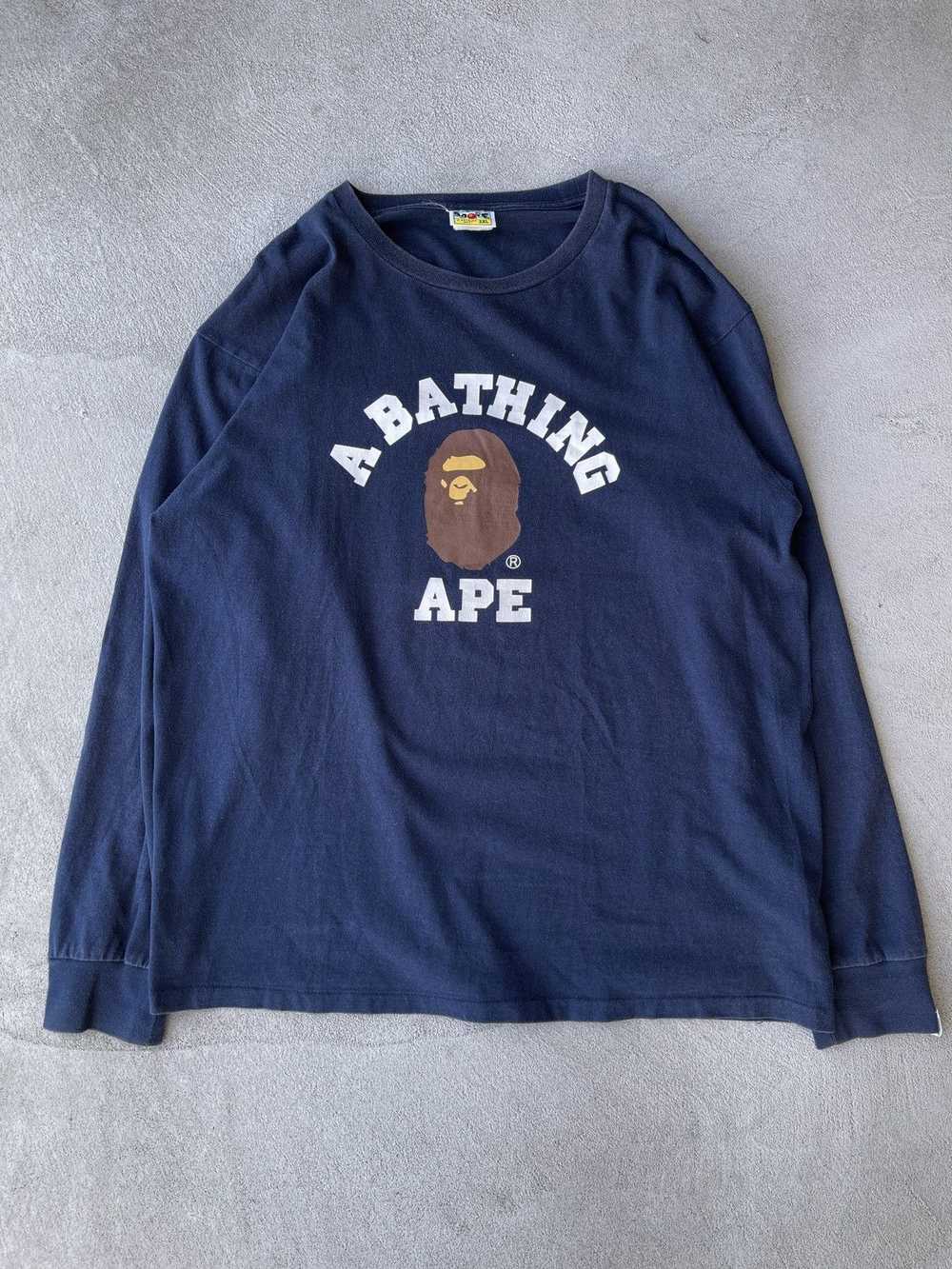 Bape Bape OG College Logo LS Tee (2XL) - image 3